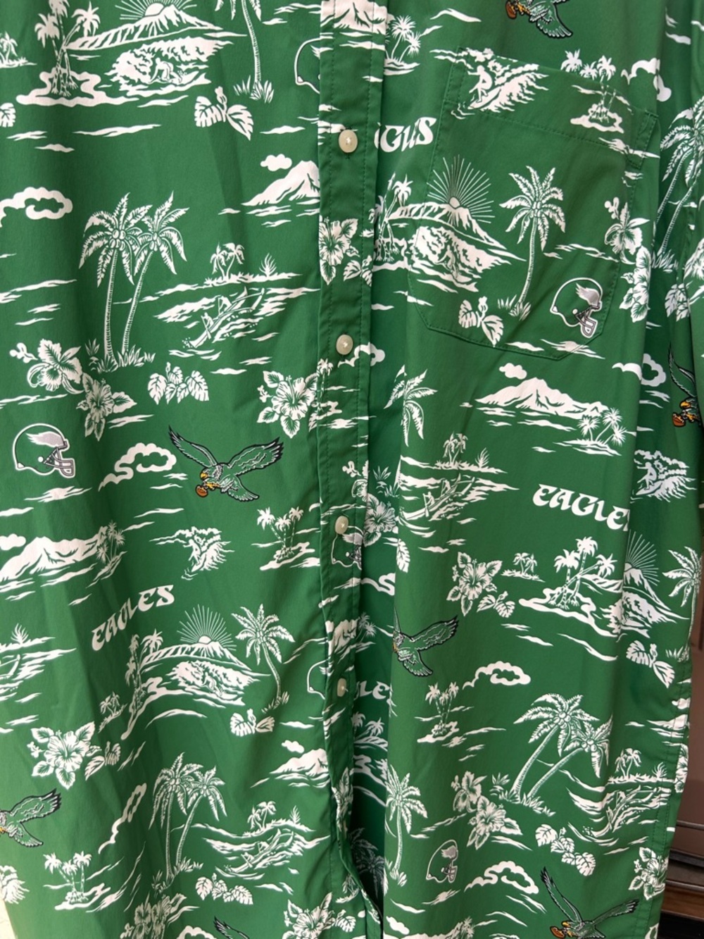 PHILADELPHIA EAGLES Throwback Performance Button Front Shirt Size 3XL NFL - Picture 5 of 12